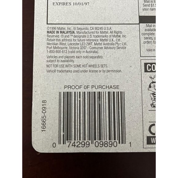 Hot Wheels 1997 First Editions #512 Excavator White/Blue NEW NIP - Picture 9 of 9